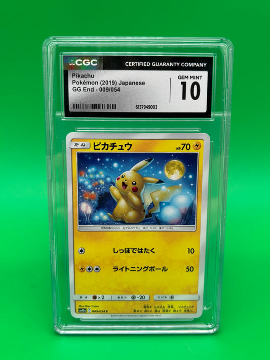 2019 Pokémon Japanese GG End Pikachu 009/054 CGC Gem Mint 10 SM10a