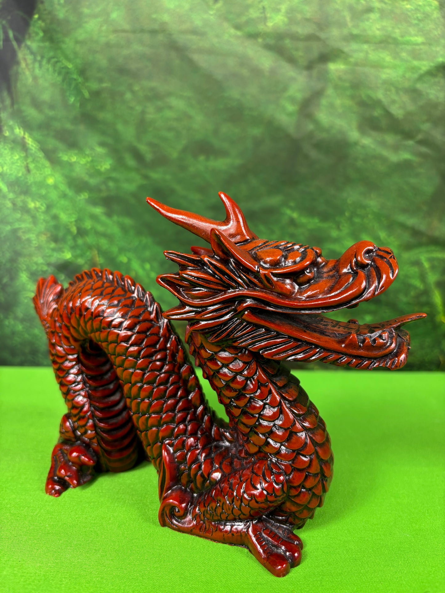 Vintage Carved Chinese Feng Shui Dragon