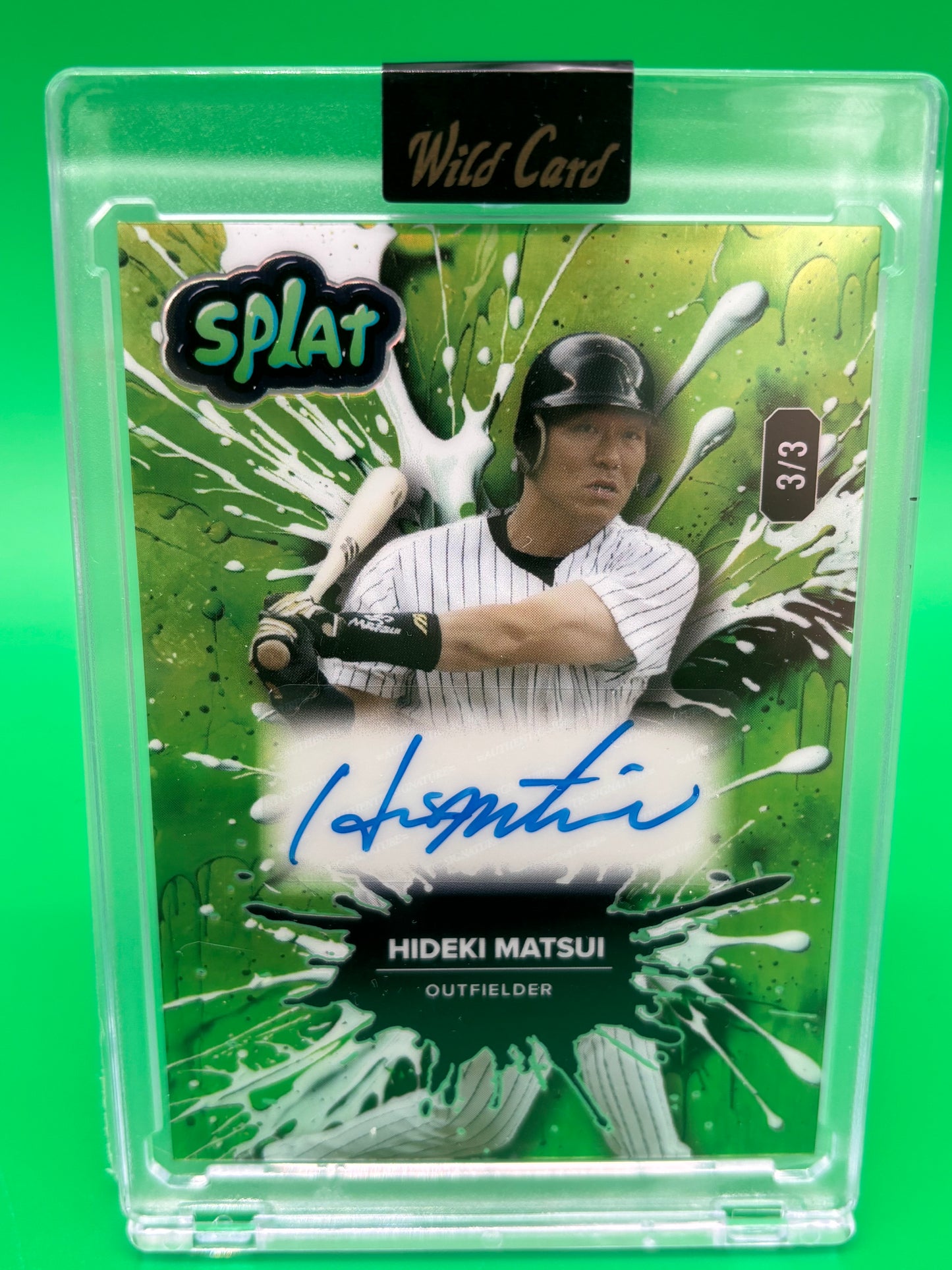 2024 Wild Card Splat Hideki Matsui Auto Green /3 Yankees SBLIM02-HMA 3/3