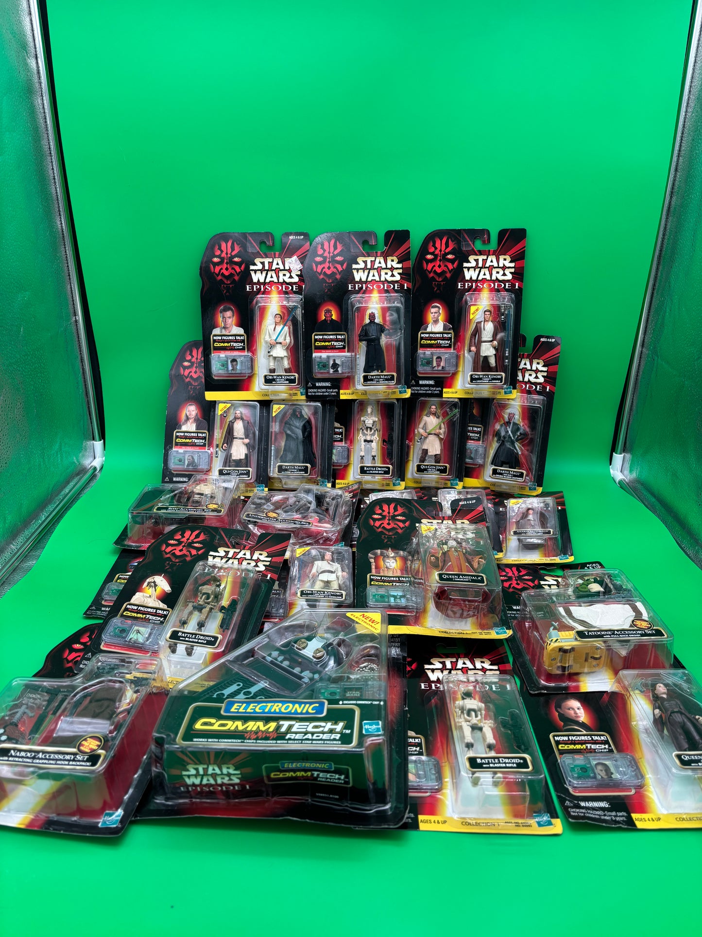 Lot of 21 Star Wars Episode 1 Figures Commtech NEW SEALED 24 items Total