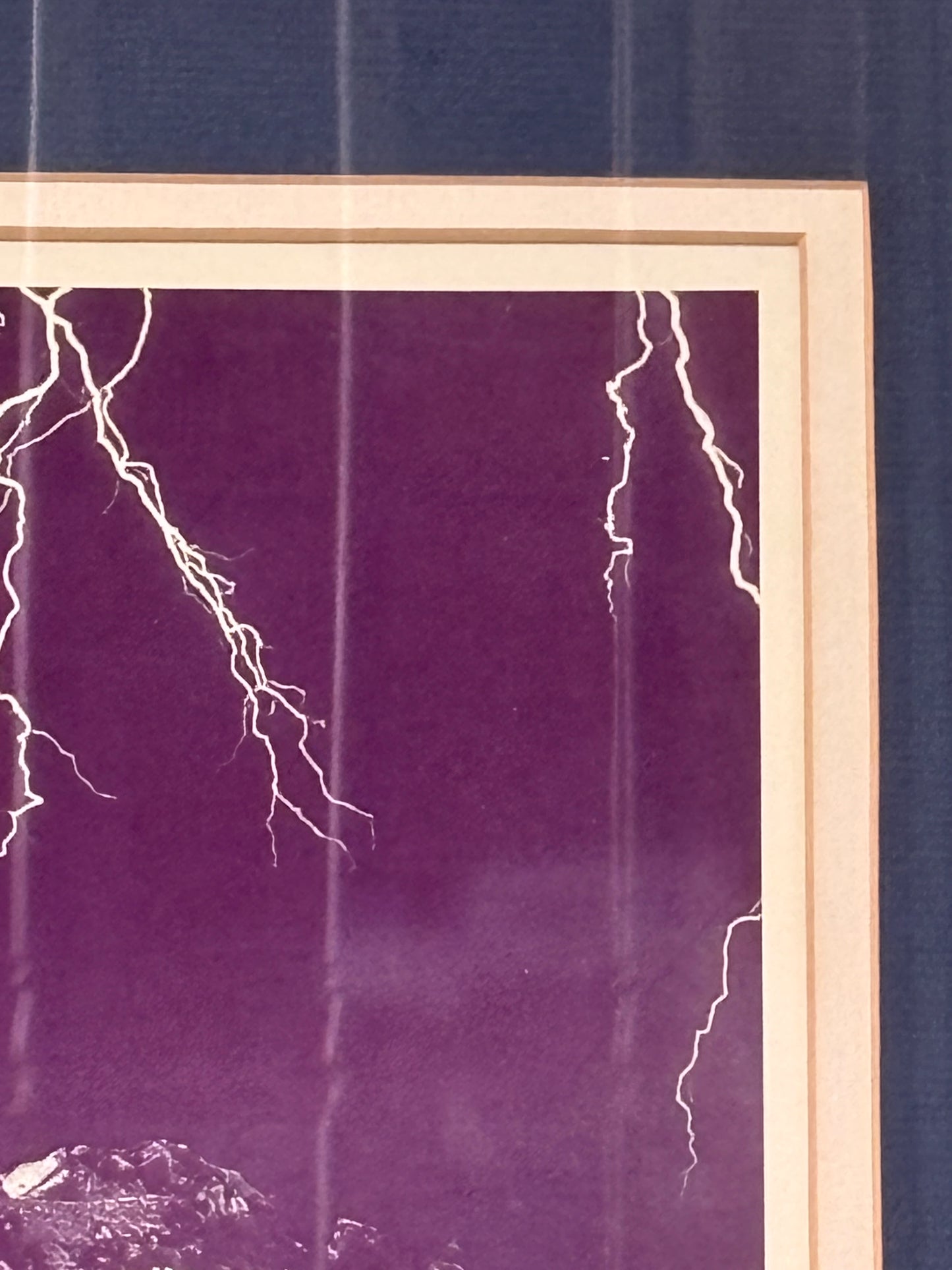 Vintage Gary Ladd Kitt Peak Observatory Lightning Framed Photo Print Arizona