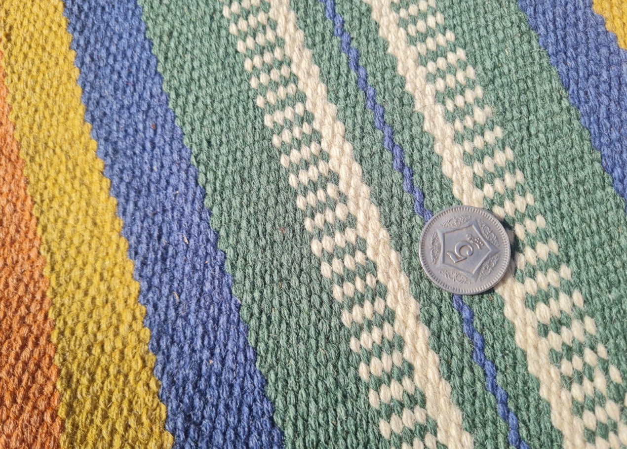 Rare Hand Knotted Vintage Flat Weave Kilim Kilm Wool Area Rug 6 x 4 Ft