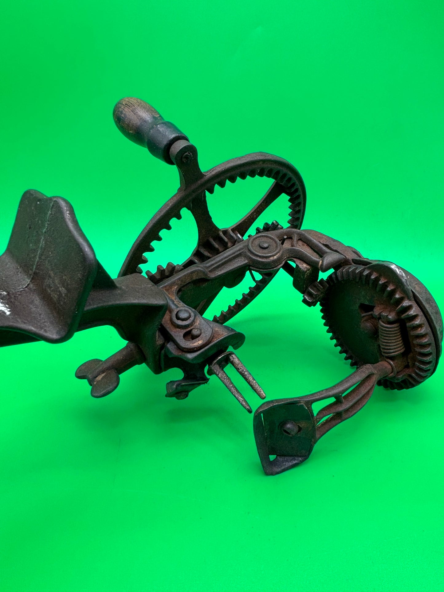 Antique Reading Hardware Co No. 78 Cast Iron Apple Peeler Parer Clamp Mount