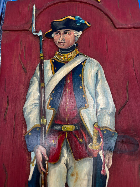 E Gorman Signed Revolutionary War Yorktown 1781 French Regiment Wood Plaques