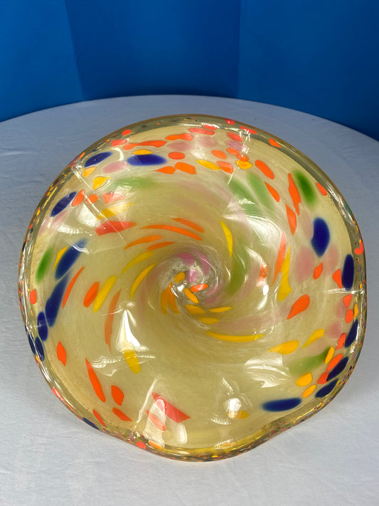 Murano Art Glass Compote Bowl