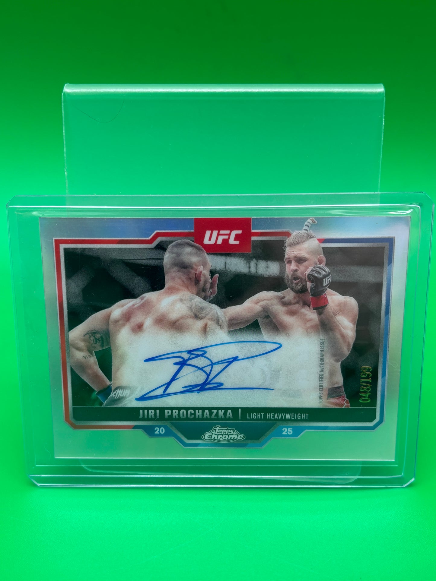 Jiri Prochazka On Card Auto /199 Refractor Topps Chrome 2025 UFC #CVA-JP