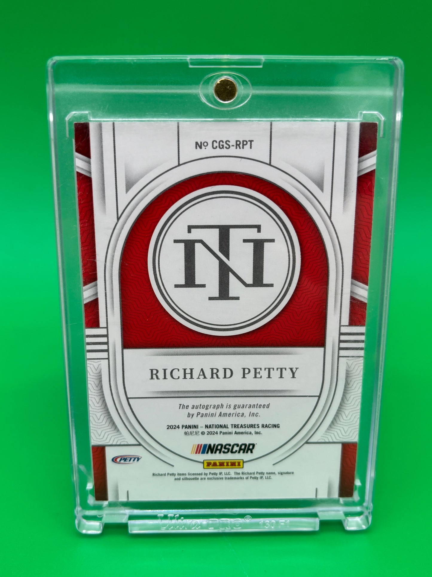 2024 National Treasures Richard Petty Championship Glory On-Card Auto 24/25 CGS-RPT