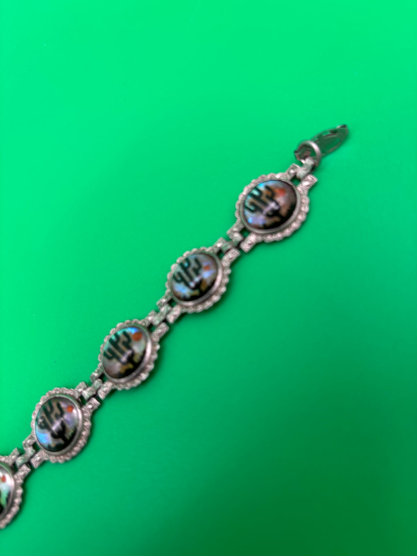 Vintage MCM Bubble Cactus Desert 6 1/4" Bracelet