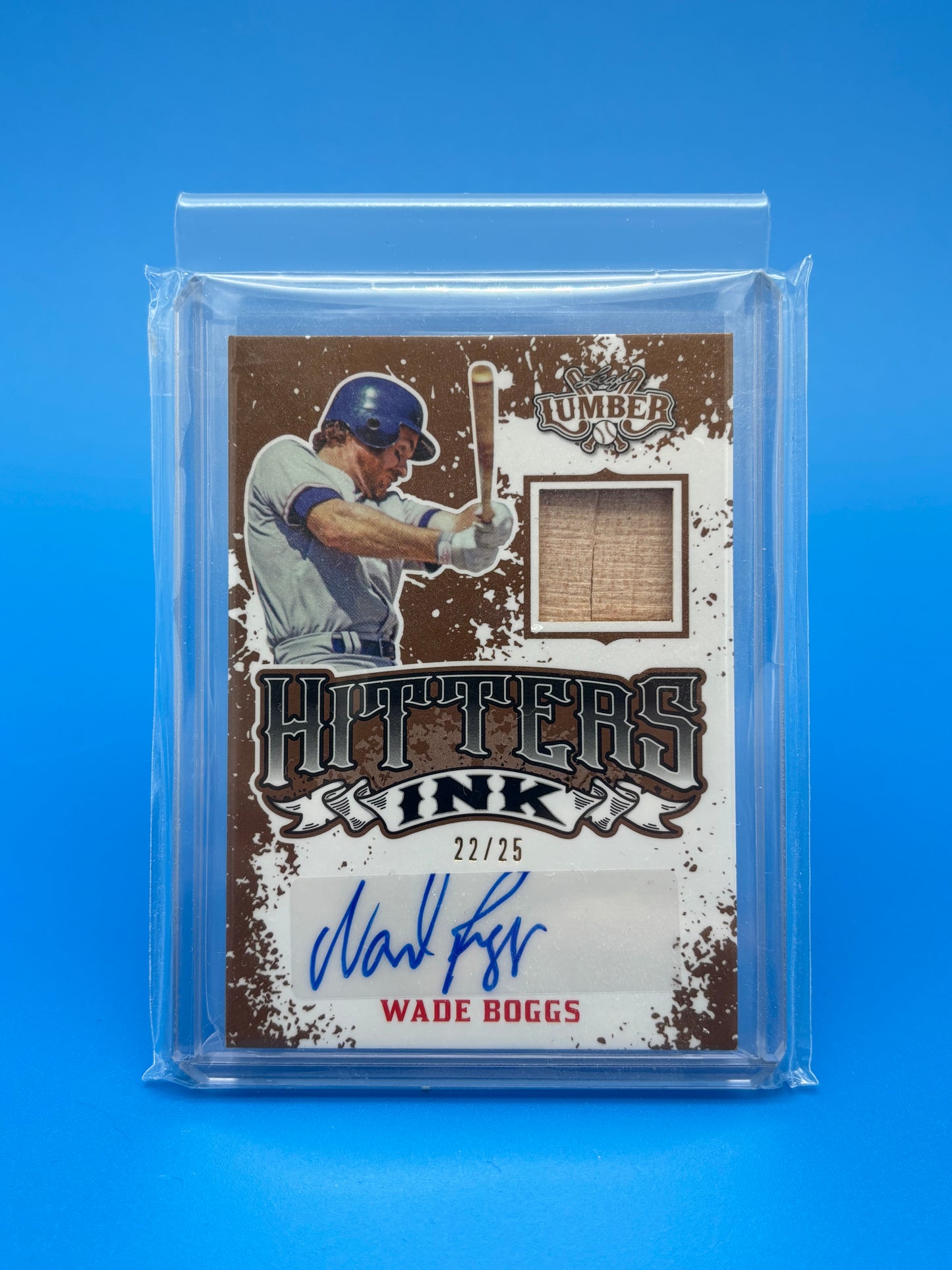 2024 Leaf Lumber Wade Boggs Auto Bat 22/25 #HI-WB1
