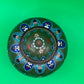 Antique Japanese Cloisonne Enamel Lidded Ginger Jar Floral Tripod Feet 6.5”