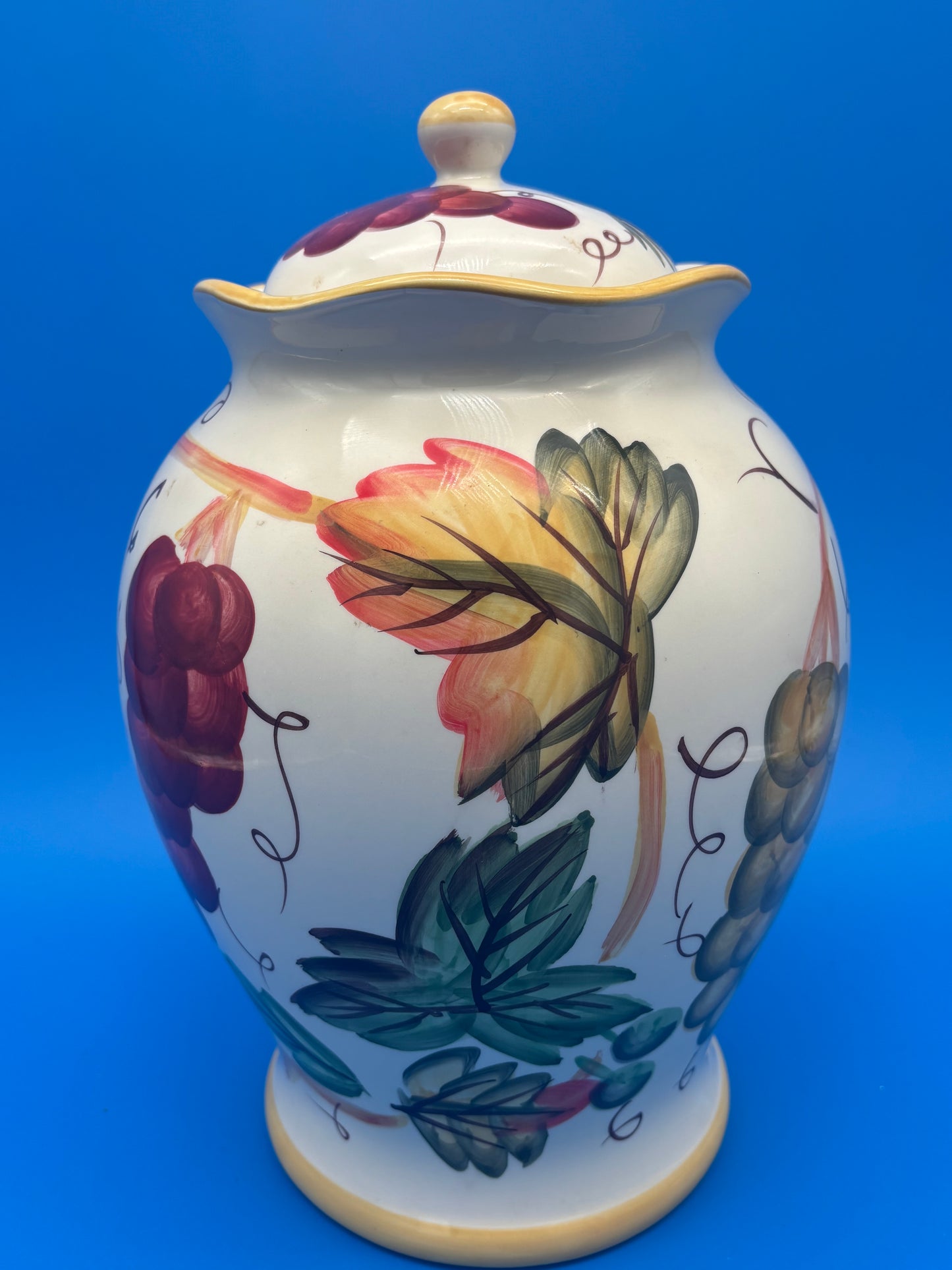Beautiful Grape Theme Cookie Jar