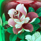 Beautiful 7 1/8'' Showa Japanese Red Gimbari Cloisonne Enamel Floral Rose Vase