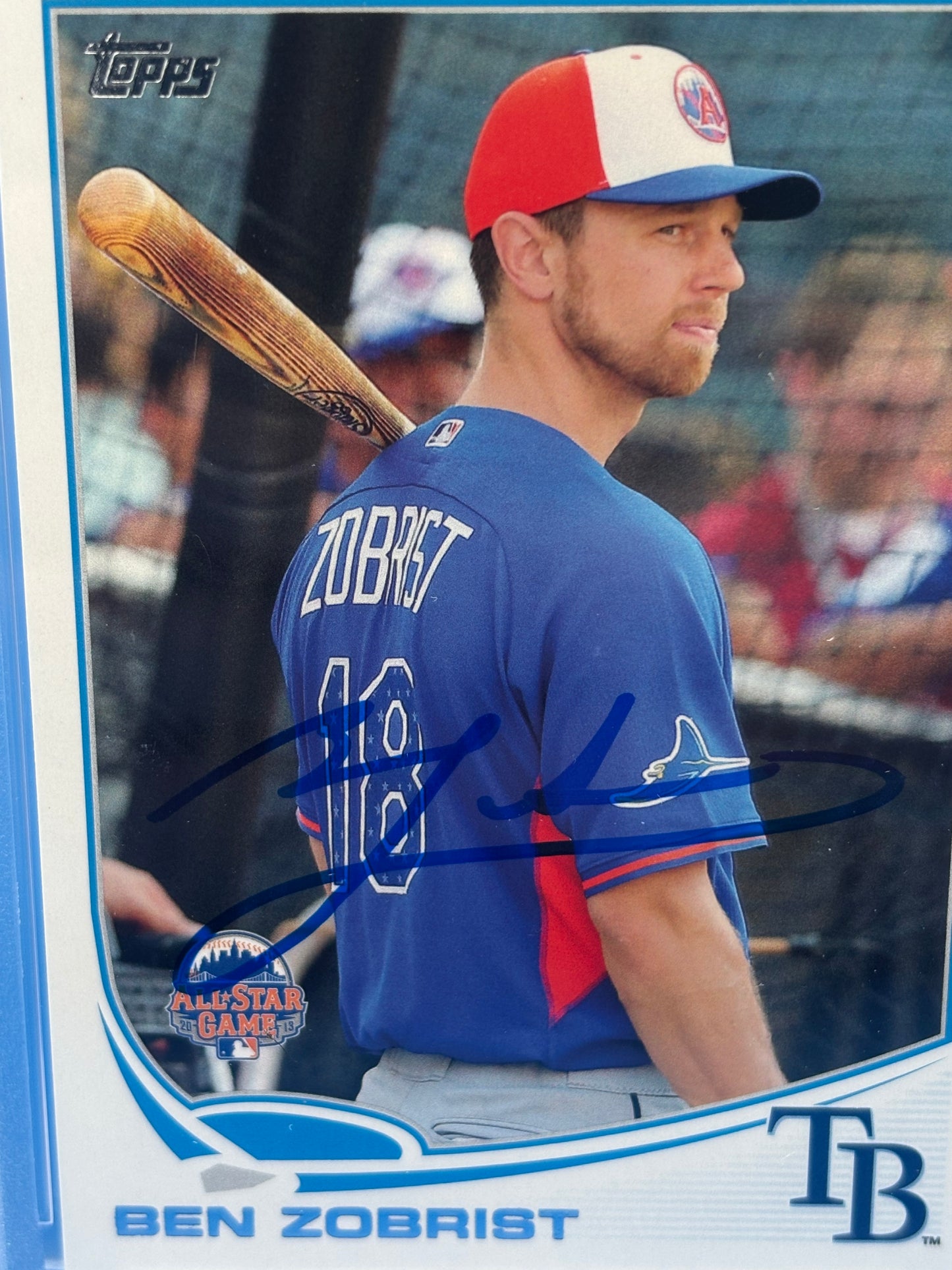 2013 Topps Update Ben Zobrist Signed Auto PSA/DNA Auto 10 Tampa Bay Rays US148