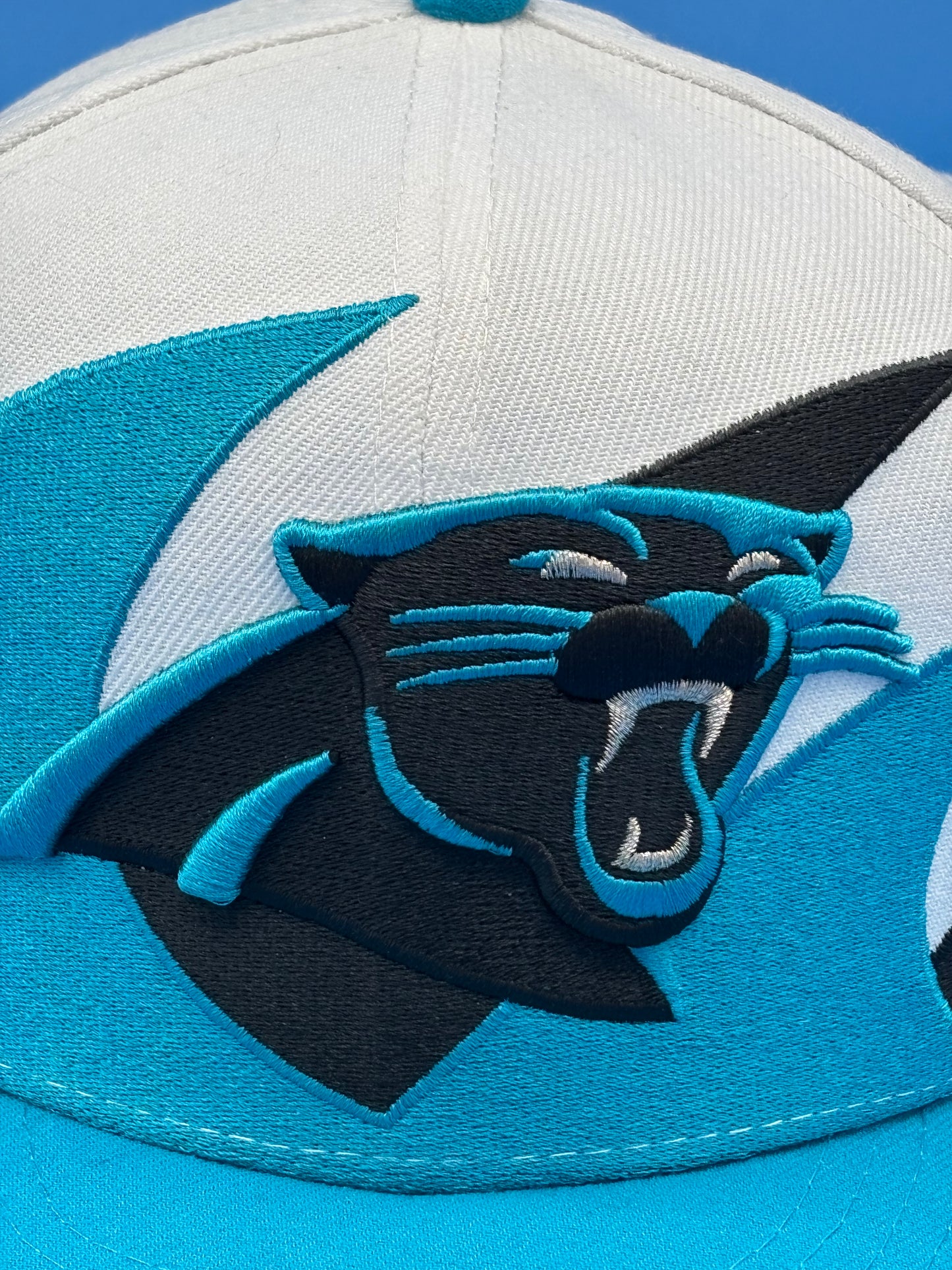 Vintage New Era 9Fifty NFL Carolina Panthers Shark Tooth Snapback Hat