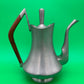 Vintage MCM Pewter Coffee Pot Wood Handle Danish Modern Style 1960s Wasundja