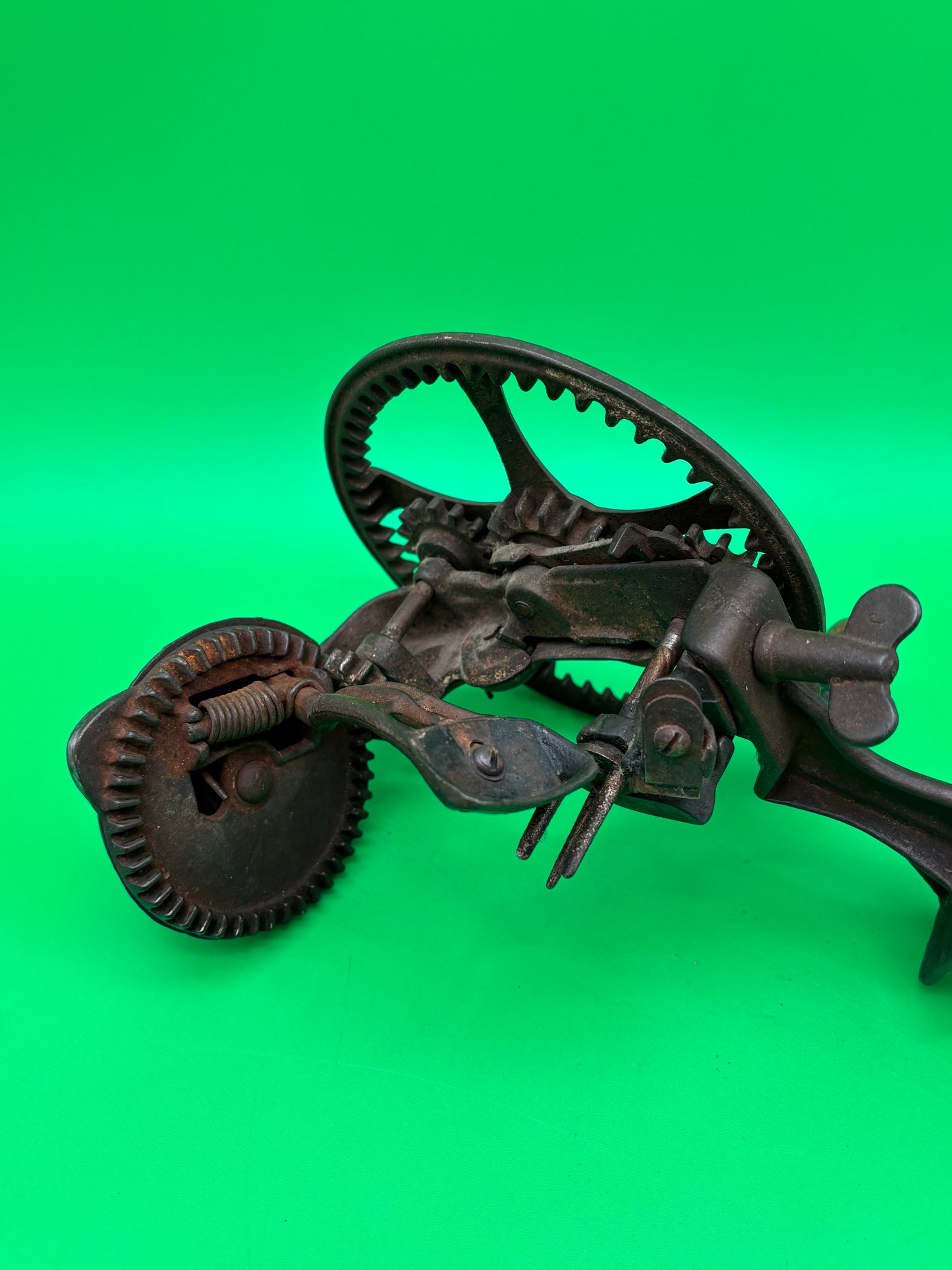 Antique Reading Hardware Co No. 78 Cast Iron Apple Peeler Parer Clamp Mount