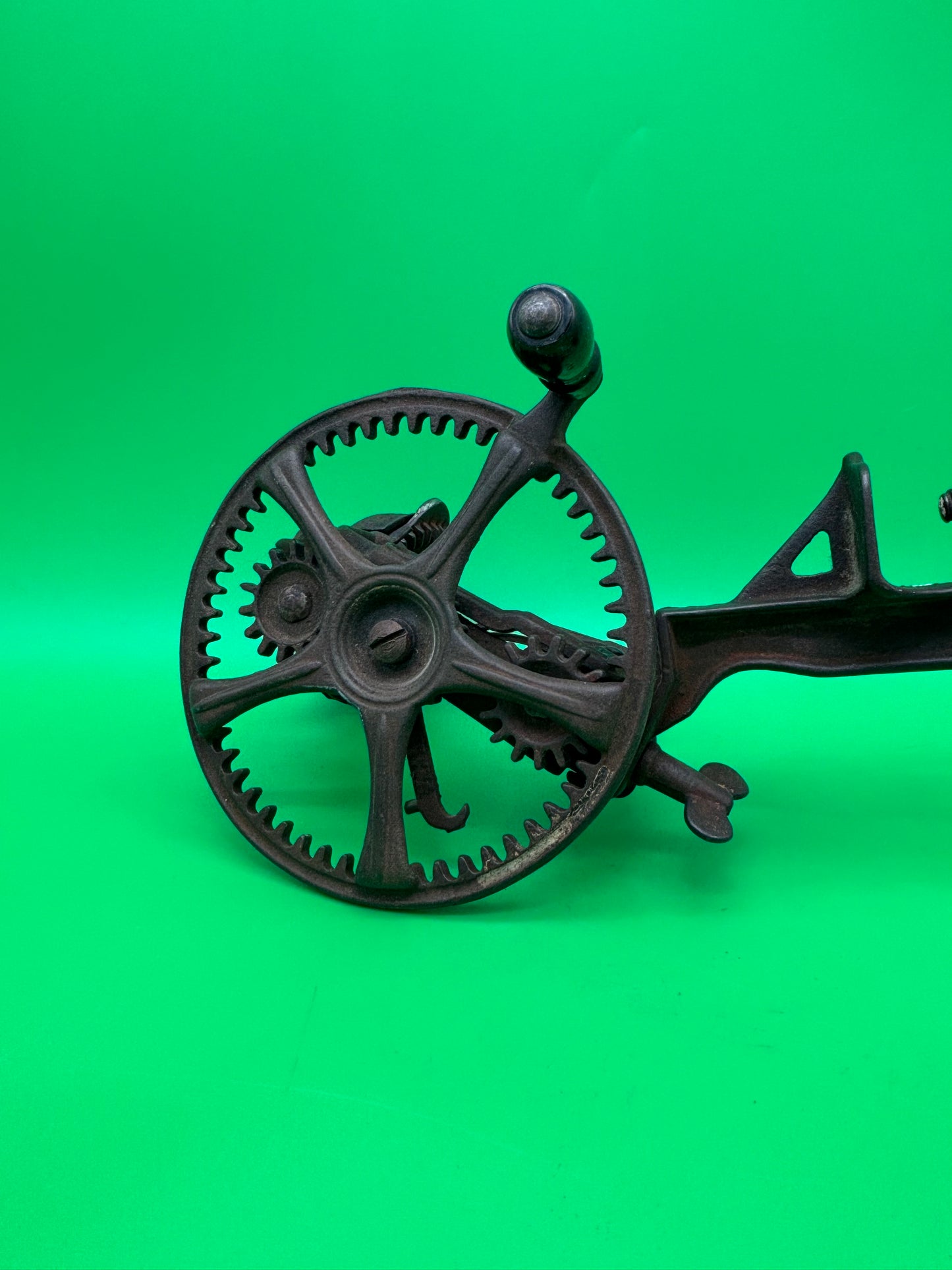 Antique Reading Hardware Co No. 78 Cast Iron Apple Peeler Parer Clamp Mount