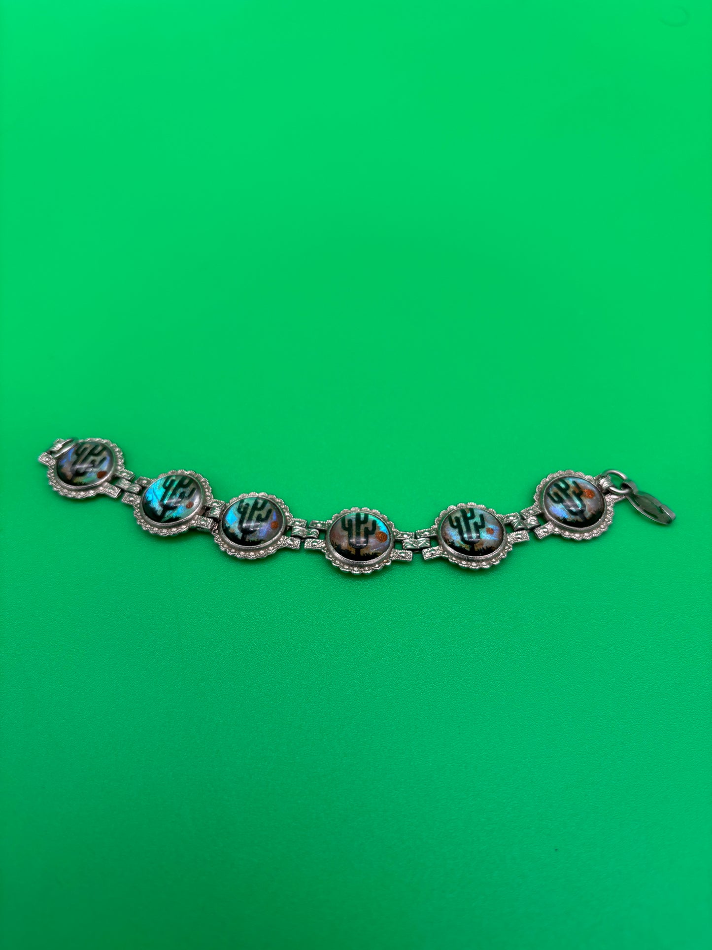 Vintage MCM Bubble Cactus Desert 6 1/4" Bracelet