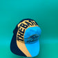Vintage Bahamas Dolphin Hat Cap Teal Yellow Black Embroidered Spellout 100% Cotton