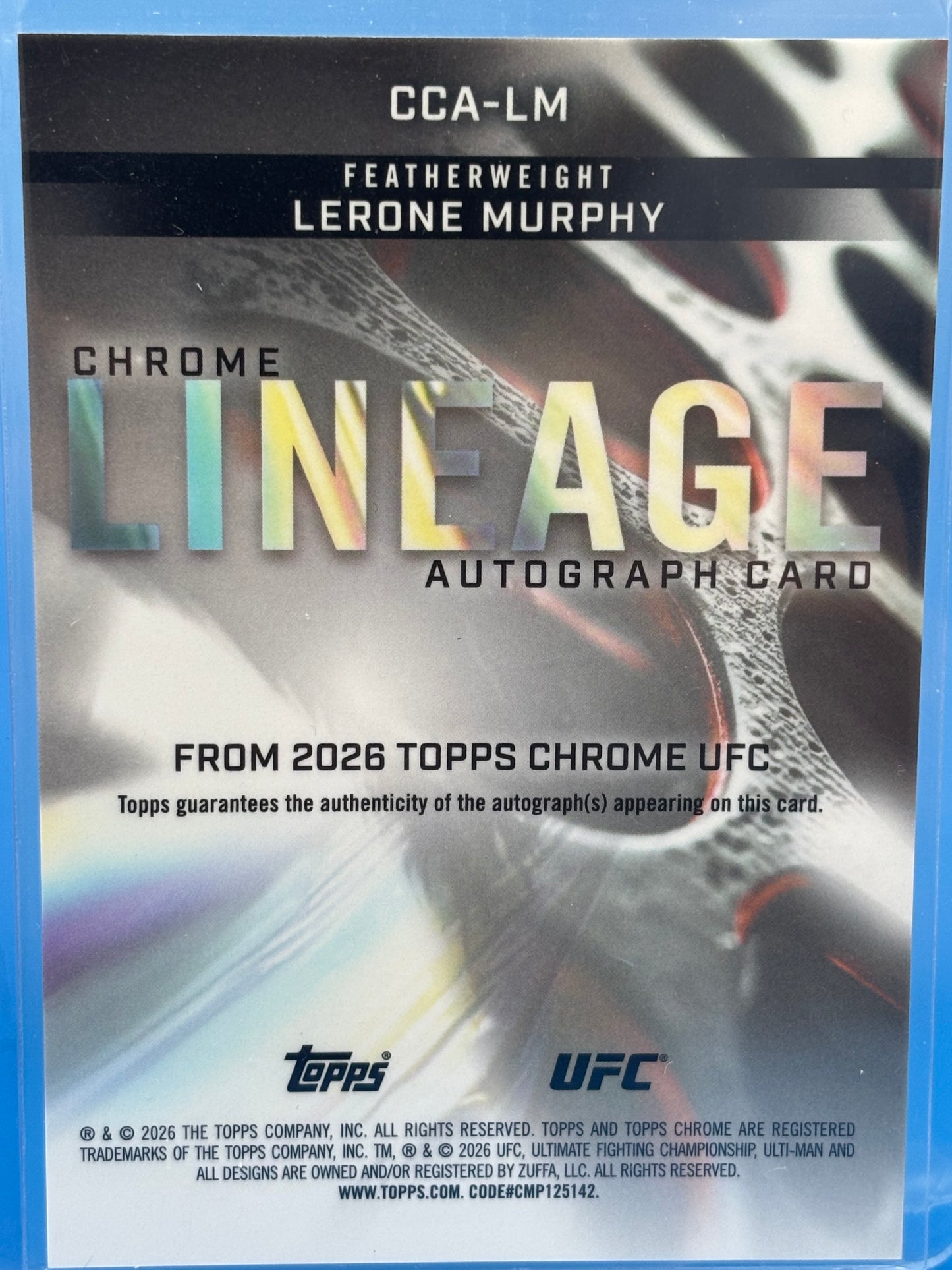 2026 Topps Chrome UFC Lerone Murphy Lineage Auto Autograph #CCA-LM