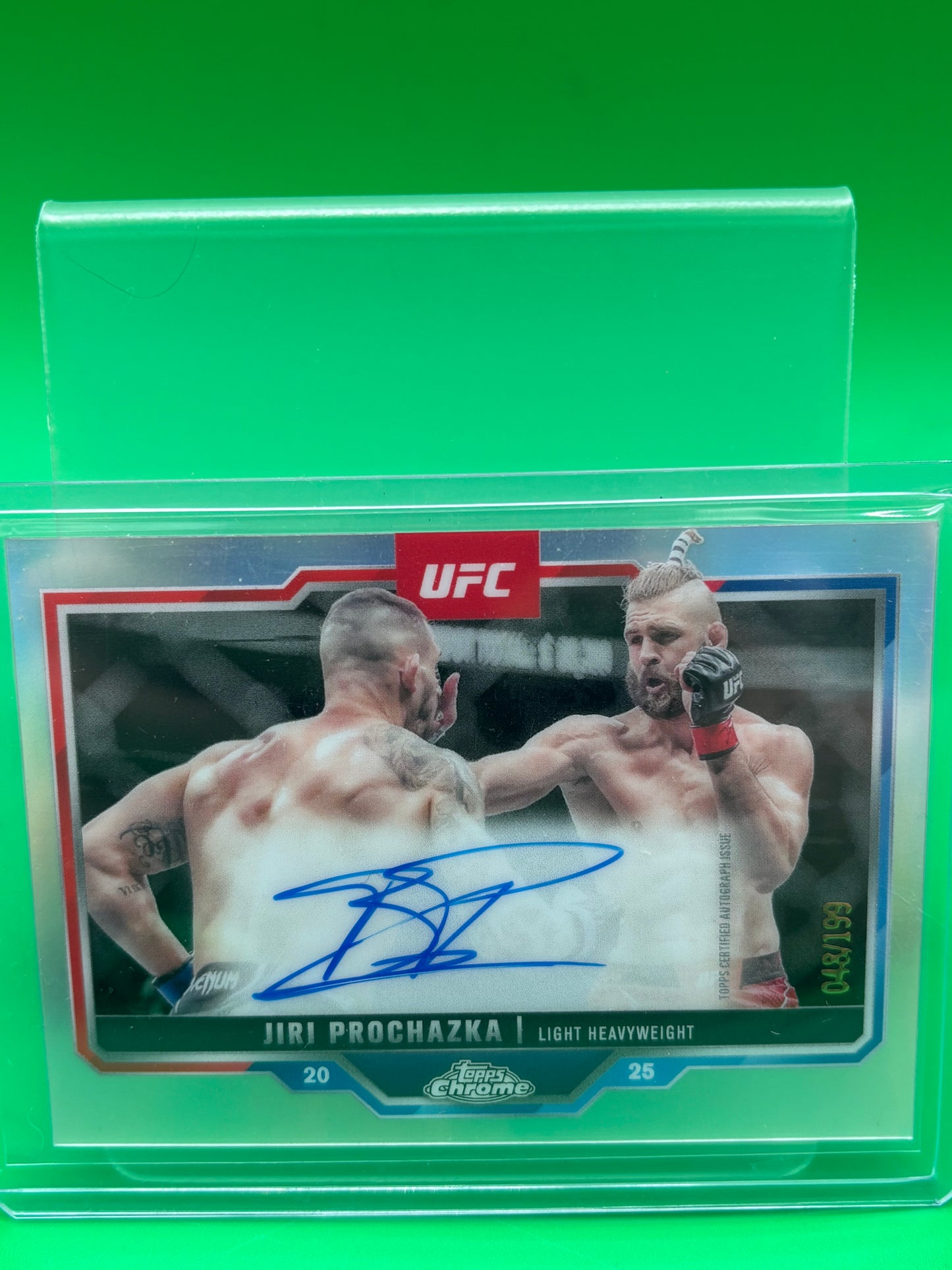 Jiri Prochazka On Card Auto /199 Refractor Topps Chrome 2025 UFC #CVA-JP