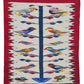 Vintage Hand Knotted Kilim Wool Area Rug Red Bird Tree Design Tribal Folk Art Rug 3.2’ x 1.1’