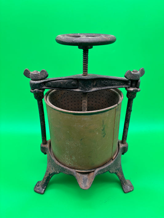 19th-century Logan + Strobridge Co. No. 2 fruit / lard press