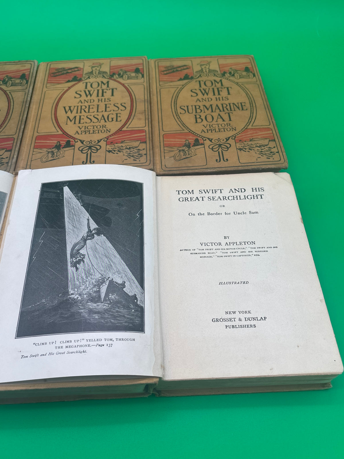 Antique Tom Swift Victor Appleton Books Lot 6 Grosset Dunlap Pictorial Hardcovers