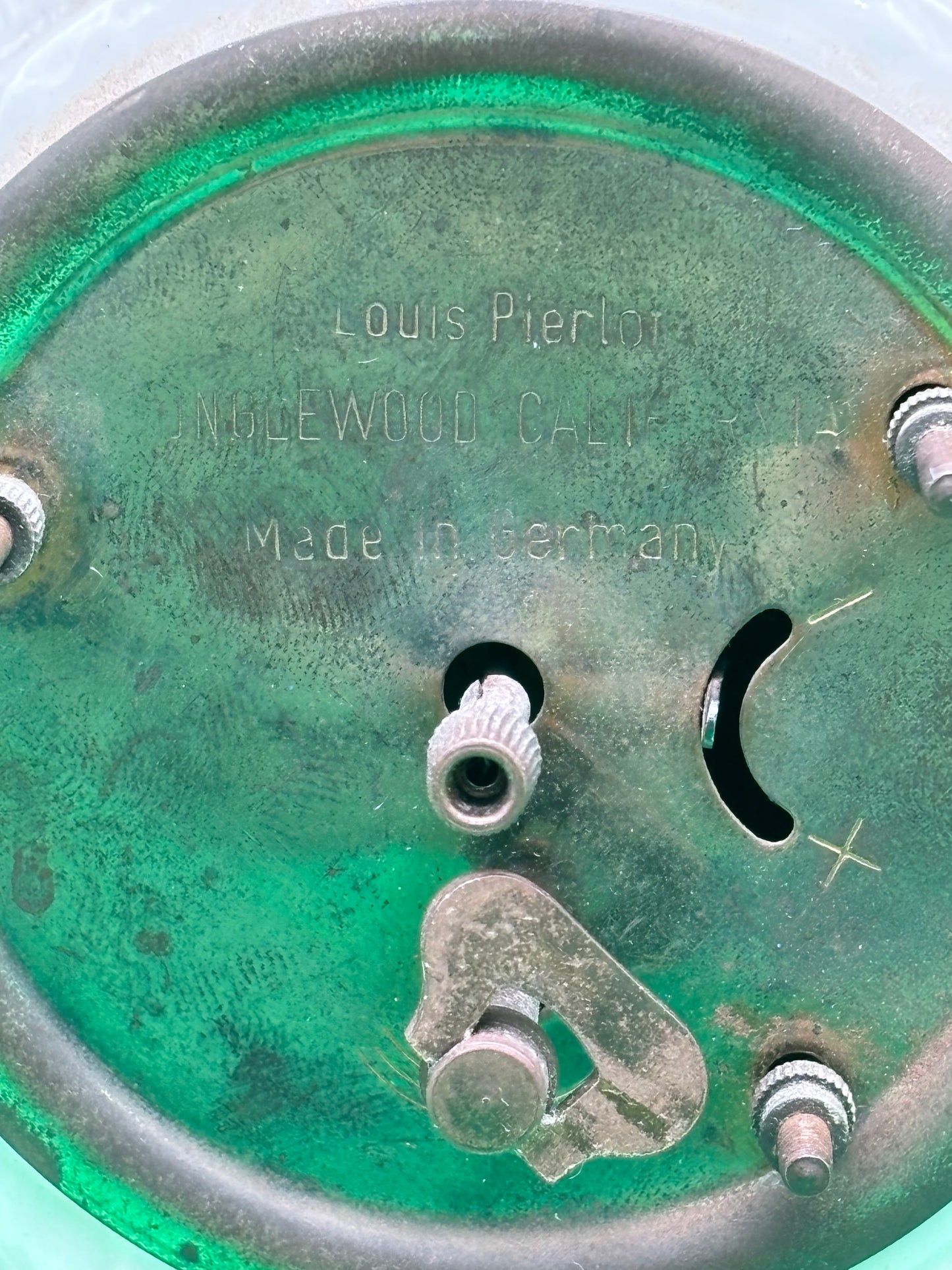 Vintage Louis Pierlot German Porcelain Mantel Clock w/ Cherub – 10” Wind Up