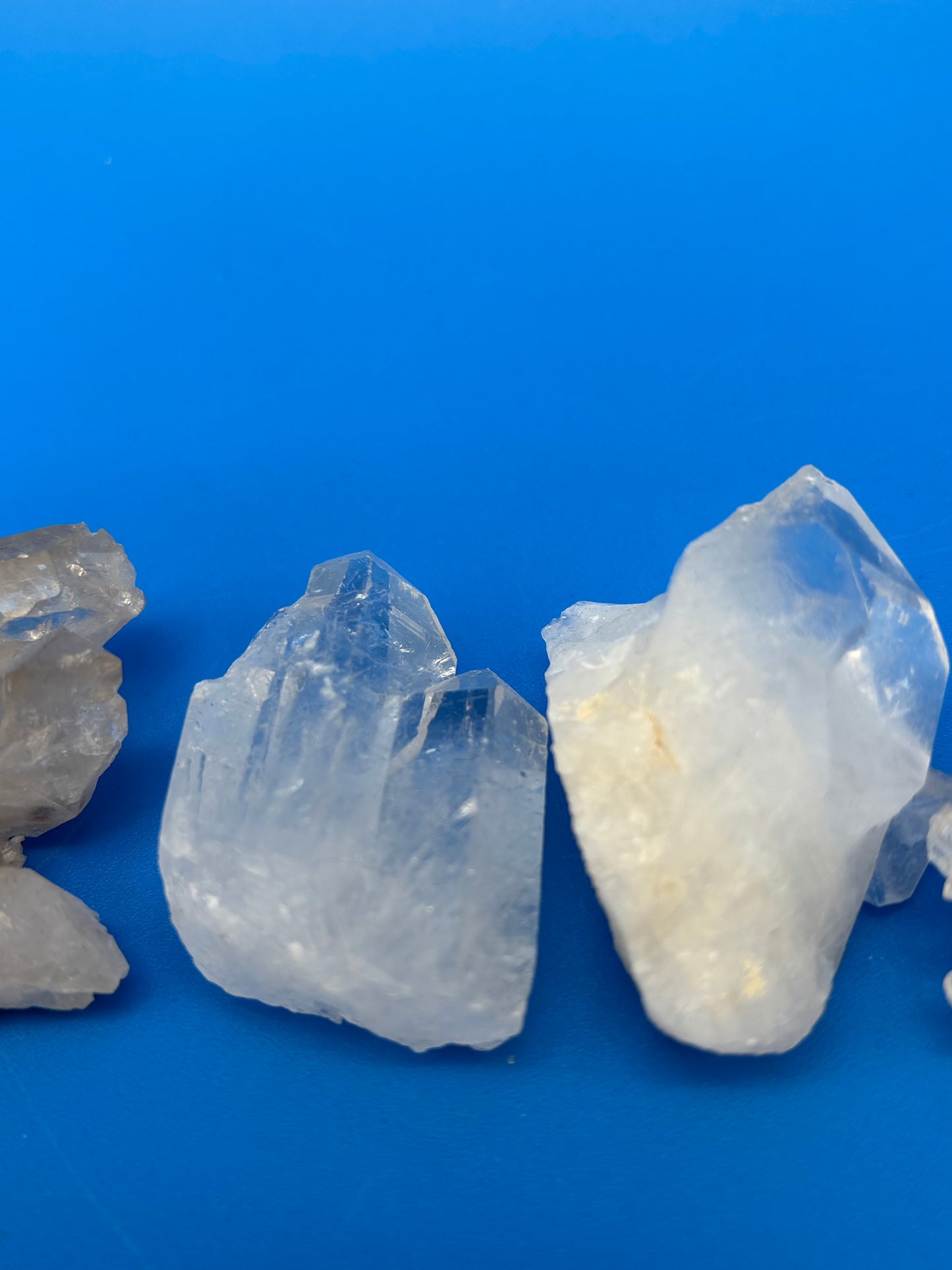 Natural Clear Quartz Crystal Cluster Lot 8 Mineral Specimens Points Matrix Raw