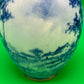 1889-1906 American Belleek Ceramic Art Co Early Lenox Blue Hand Painted Vase