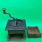 Antique Peugeot Freres Coffee Grinder & Vintage Turned Wood Lidded Container Lot