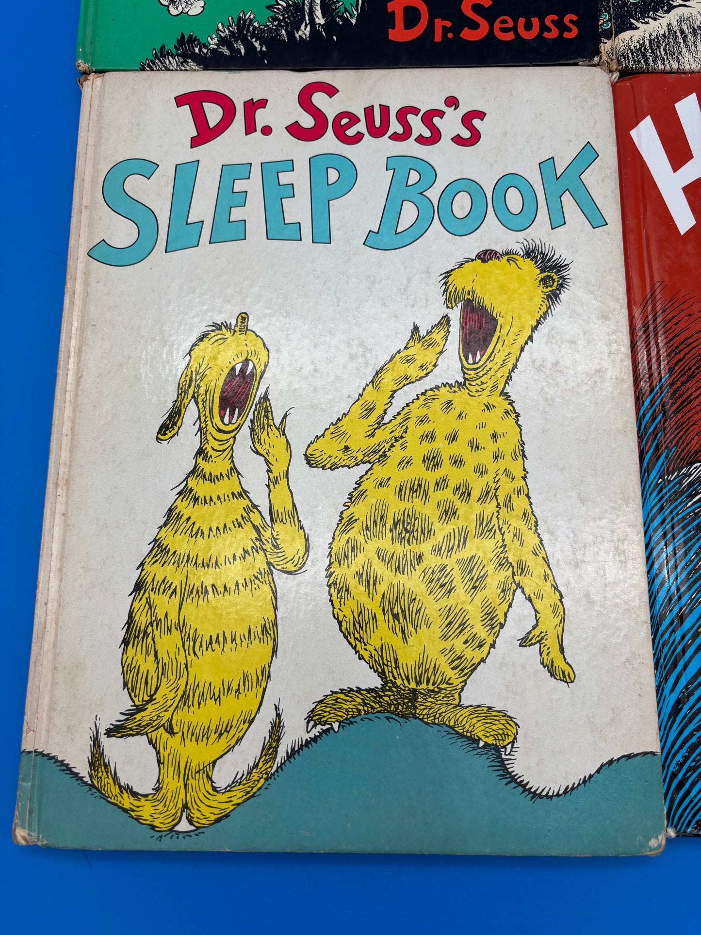 Vintage Dr. Seuss Hardcover Lot of 4 – Horton Hears a Who / Sleep Book / Thidwick / Horton Hatches (No DJ)