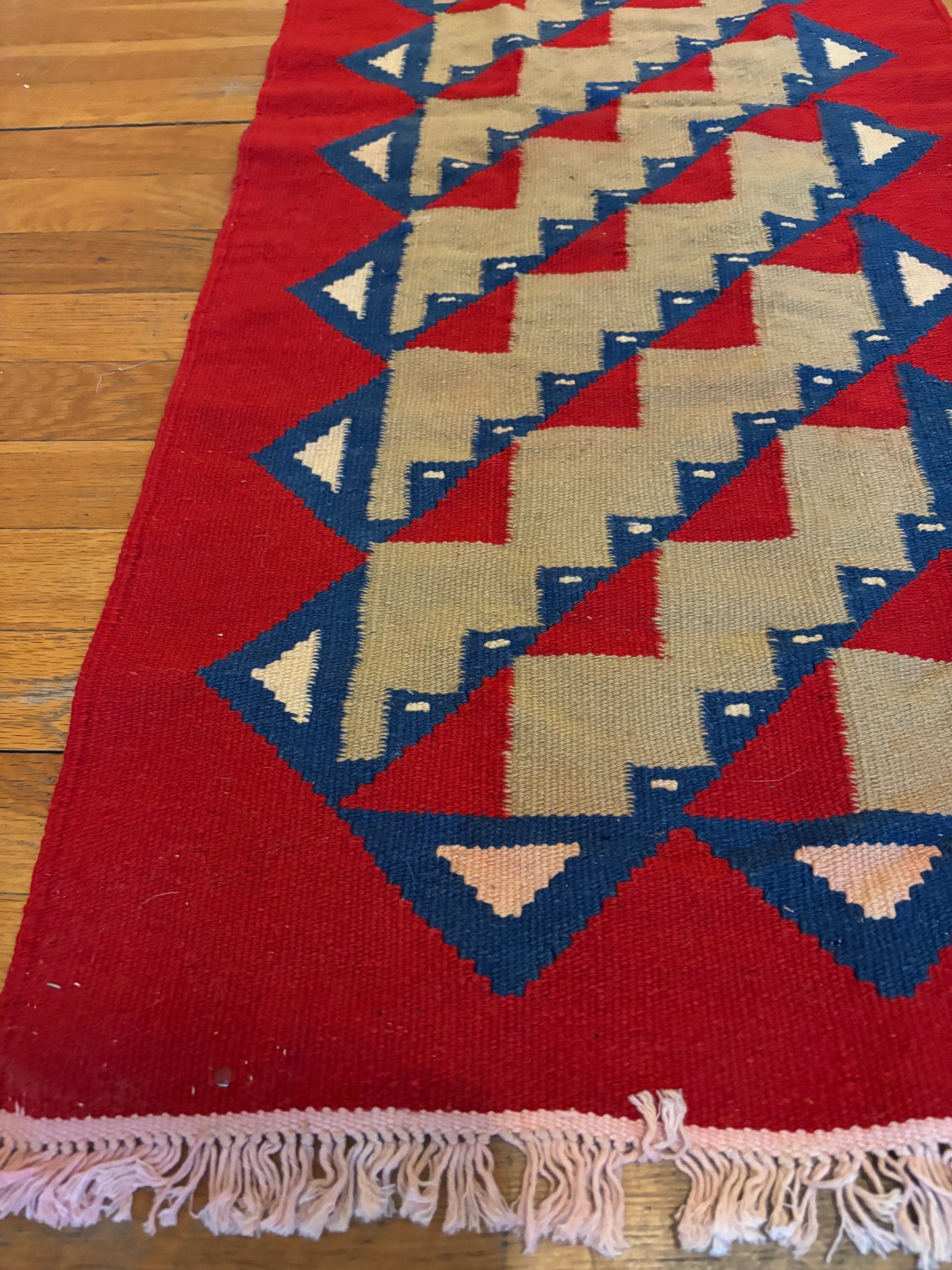 Amazing Hand Knotted Vintage Turkish Kilim Wool Area Rug 3.10 x 1.7 Ft