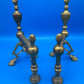 Vintage Brass Fireplace Andirons / Fire Dogs – Matching Pair