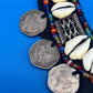 Vintage HUGE Tribal Bib Necklace Cowrie Shells Beads Myanmar Coins Boho Statement