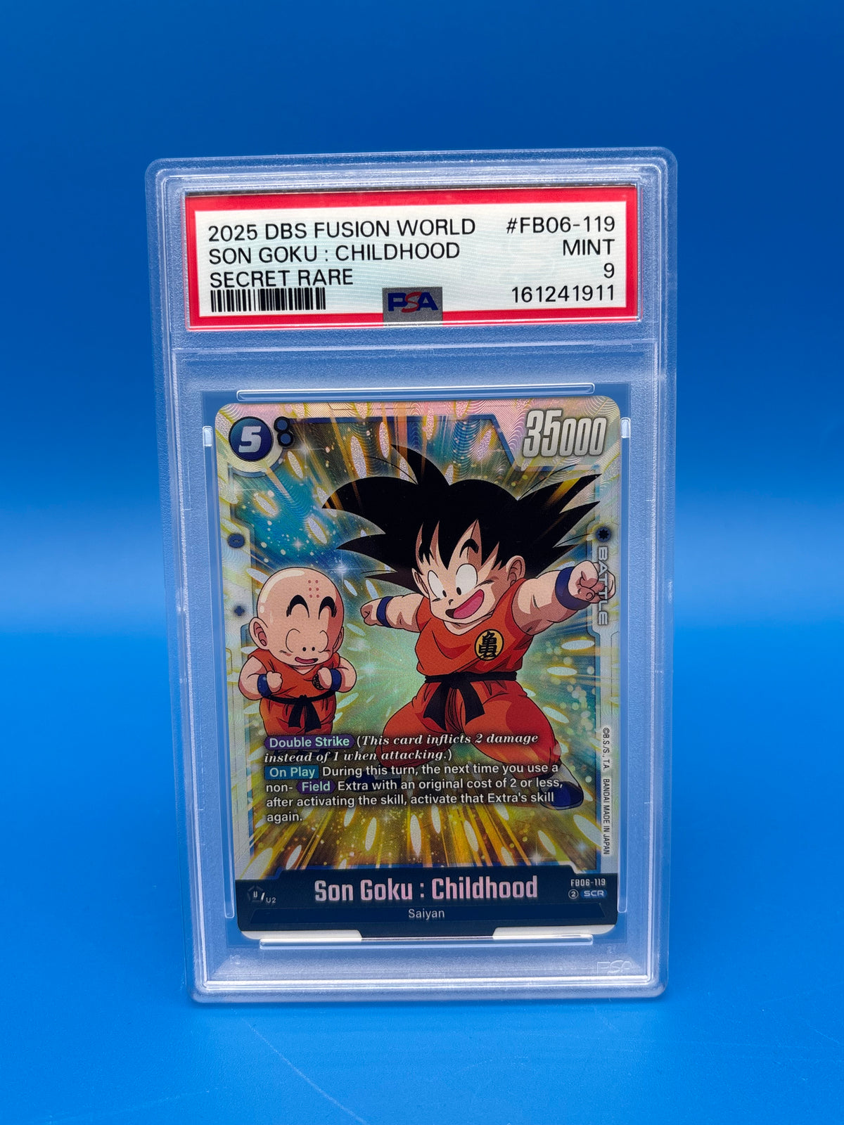 2025 DBS Fusion World Son Goku Childhood FB06-119 SCR Super Alt Art PSA 9