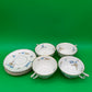 Antique Haviland Limoges France Tea Cup & Saucer Set – Blue Floral, Gold Trim (8-Piece Set)
