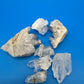 Natural Clear Quartz Crystal Cluster Lot 8 Mineral Specimens Points Matrix Raw