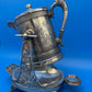 Antique Pairpoint Quadruple Plate Victorian Tilting Ice Water Pitcher & Stand Bird Grape 1826½
