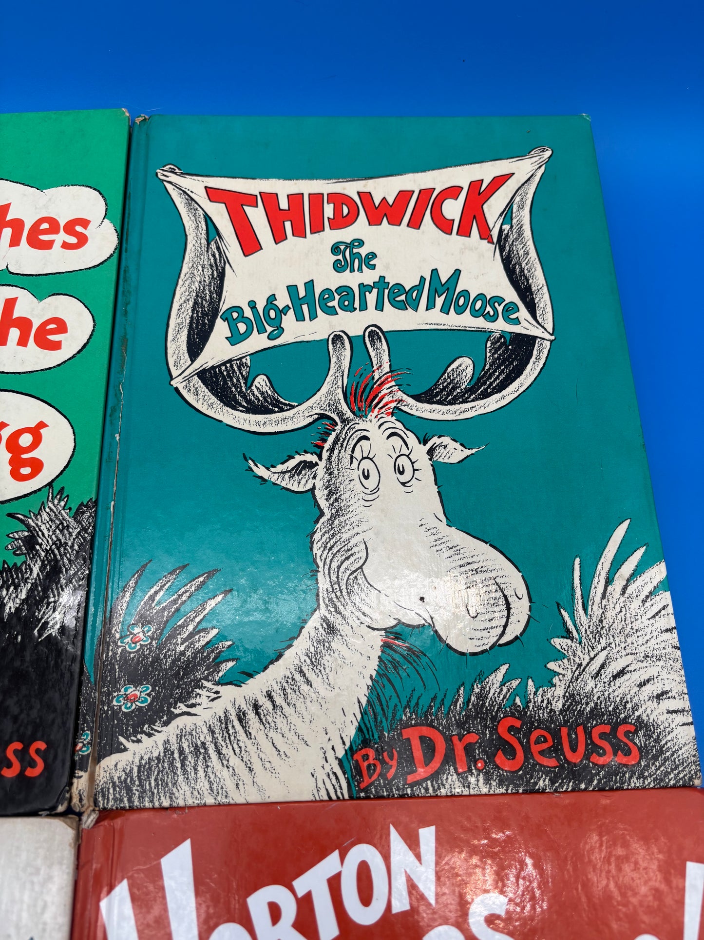 Vintage Dr. Seuss Hardcover Lot of 4 – Horton Hears a Who / Sleep Book / Thidwick / Horton Hatches (No DJ)