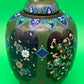 Antique Japanese Cloisonne Enamel Lidded Ginger Jar Floral Tripod Feet 6.5”