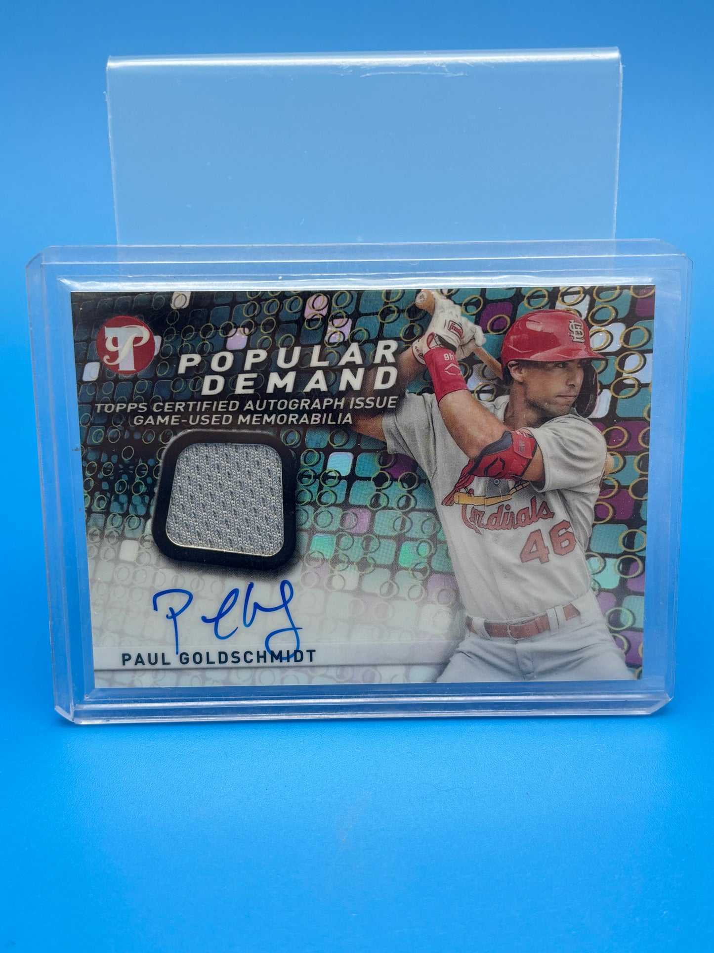 2022 Topps Pristine Paul Goldschmidt Popular Demand Auto Relic Game Used On Card Autograph Cardinals