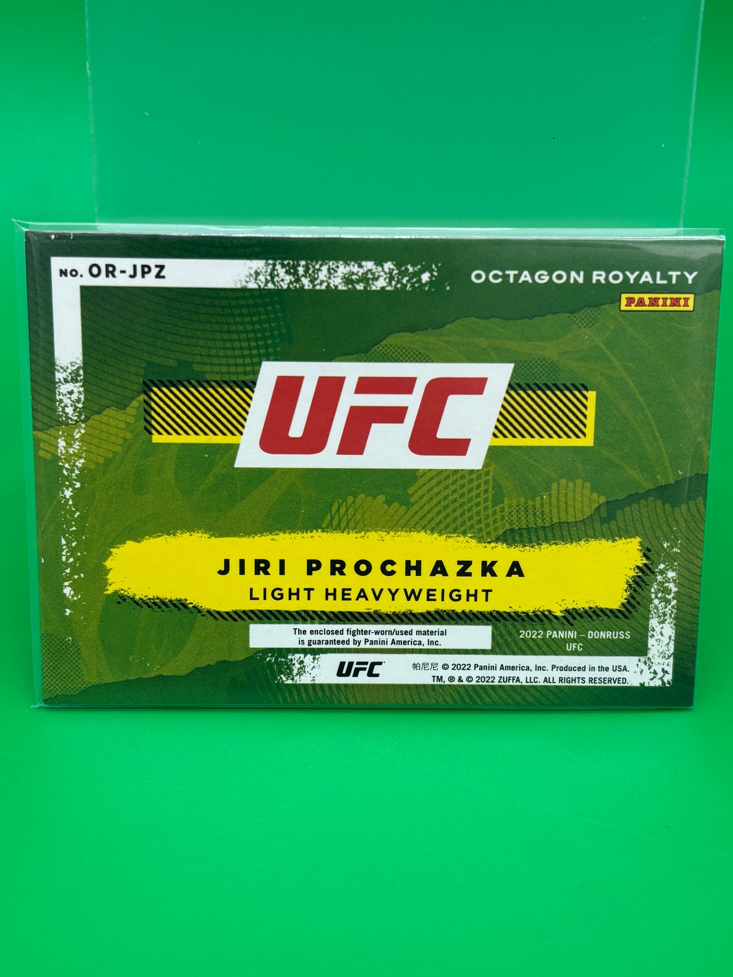 2022 Panini Donruss UFC Octagon Royalty Relic Jiri Prochazka #OR-JPZ Fighter Worn