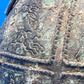 Chinese Archaistic Bronze Hu Vase Elephant Head Ring Handles Figural 11”