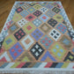 Turkish Oushak Rug, Flat Weave Oushak Rug, Handmade Bohemian Rug, 4x6