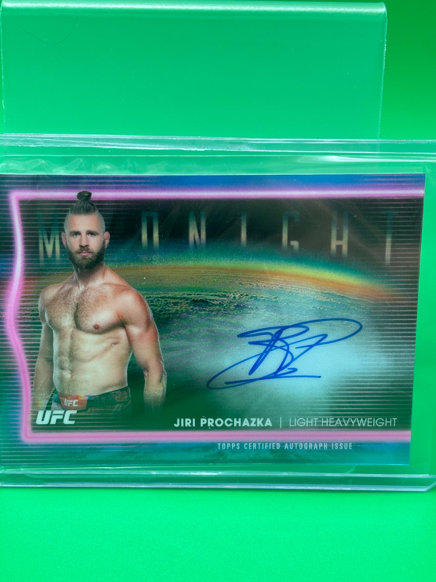 Jiri Prochazka Base Horizon On Card Autograph Topps Midnight 2025 UFC #HNS-JP