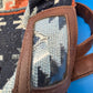 Southwest Aztec Print Weekender Duffel Bag Blue Multi Tribal Boho Oversized Tote