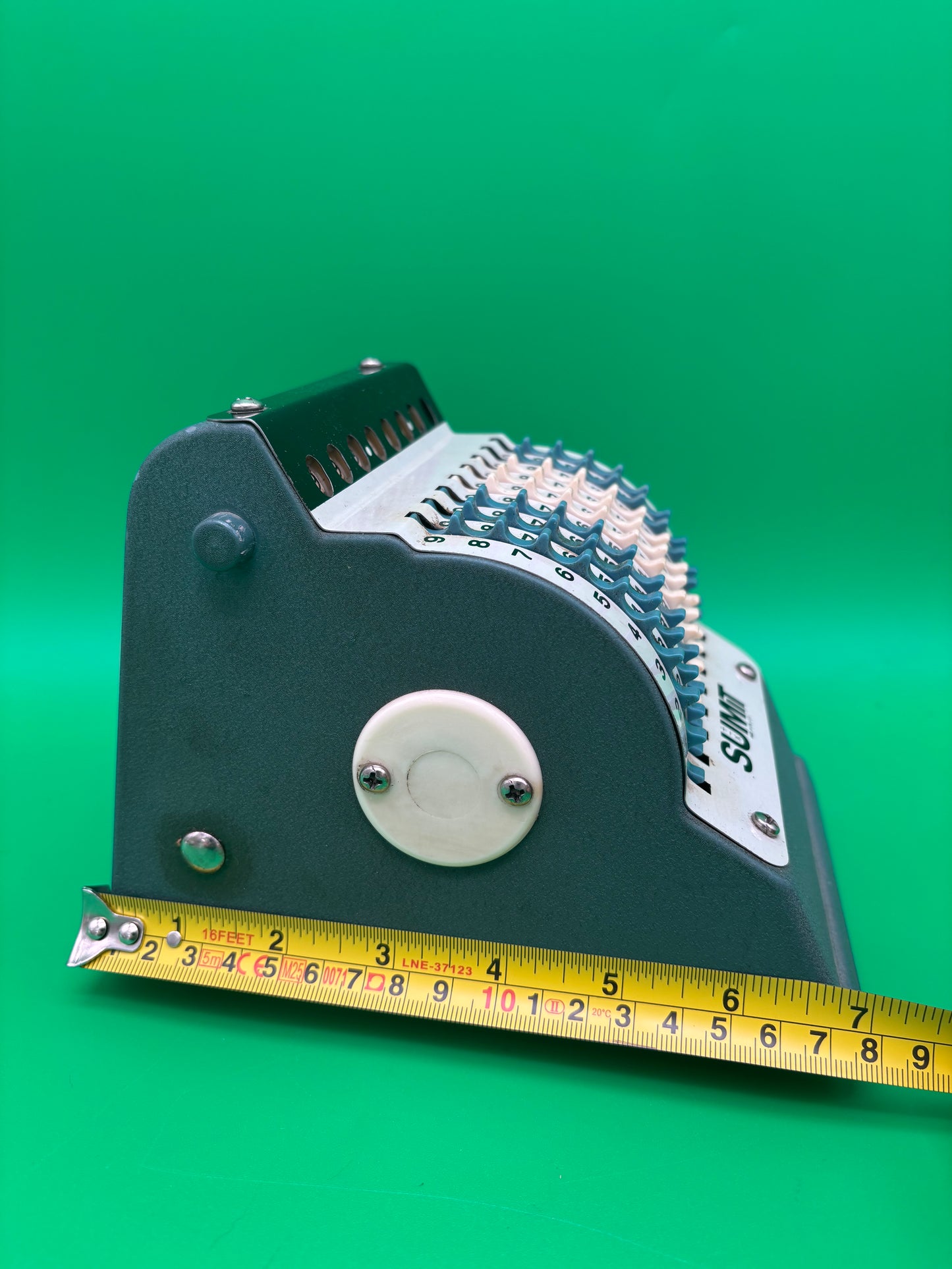 Vintage SUMIT Manual Adding Machine Calculator w/ Original Box Directions Pearl NY