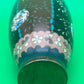 Antique Japanese Cloisonne Vase Meiji Floral Enamel Brown Ground 8” Unmarked